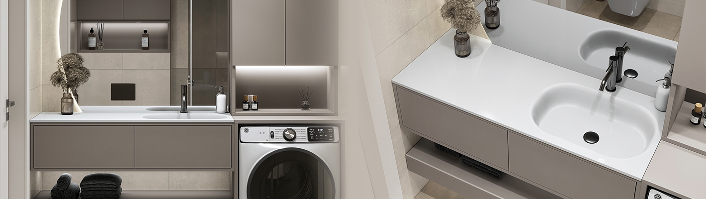 LAKE — когда умывальник и мебель становятся единым стилем вашей ванной комнаты