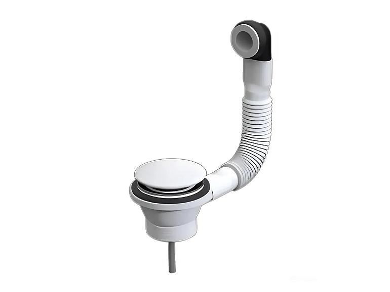 Донний клапан click-clack L.B.Plast матовий білий з переливом