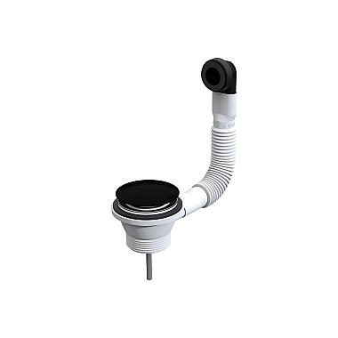 Донний клапан click-clack L.B.Plast матовий чорний з переливом