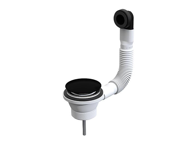 Донний клапан click-clack L.B.Plast матовий чорний з переливом