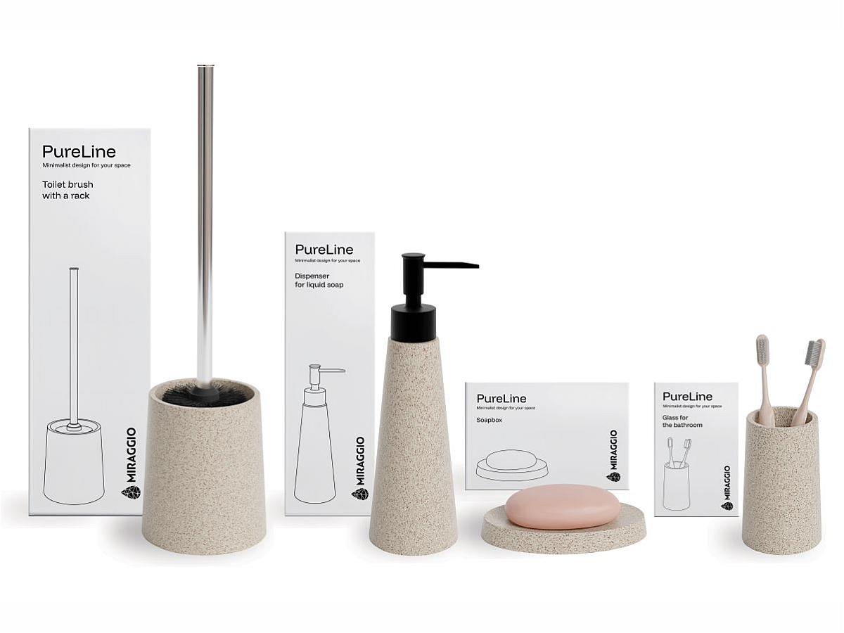 Диспенсер для рідкого мила PurLine sand/chrome