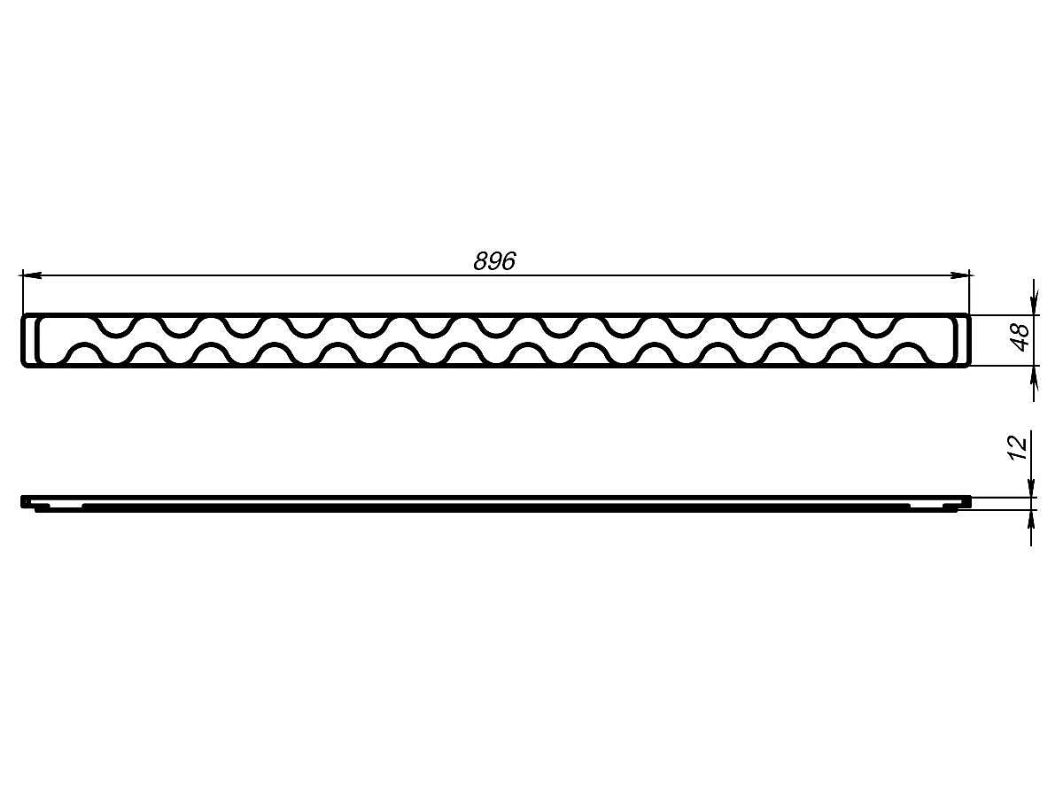 Накладка на злив для умивальника AGNESS 1000