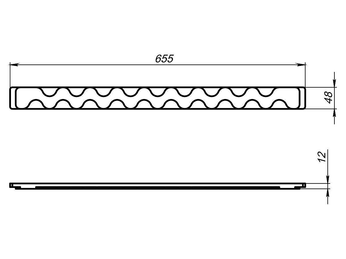 Накладка на злив для умивальника AGNESS 750