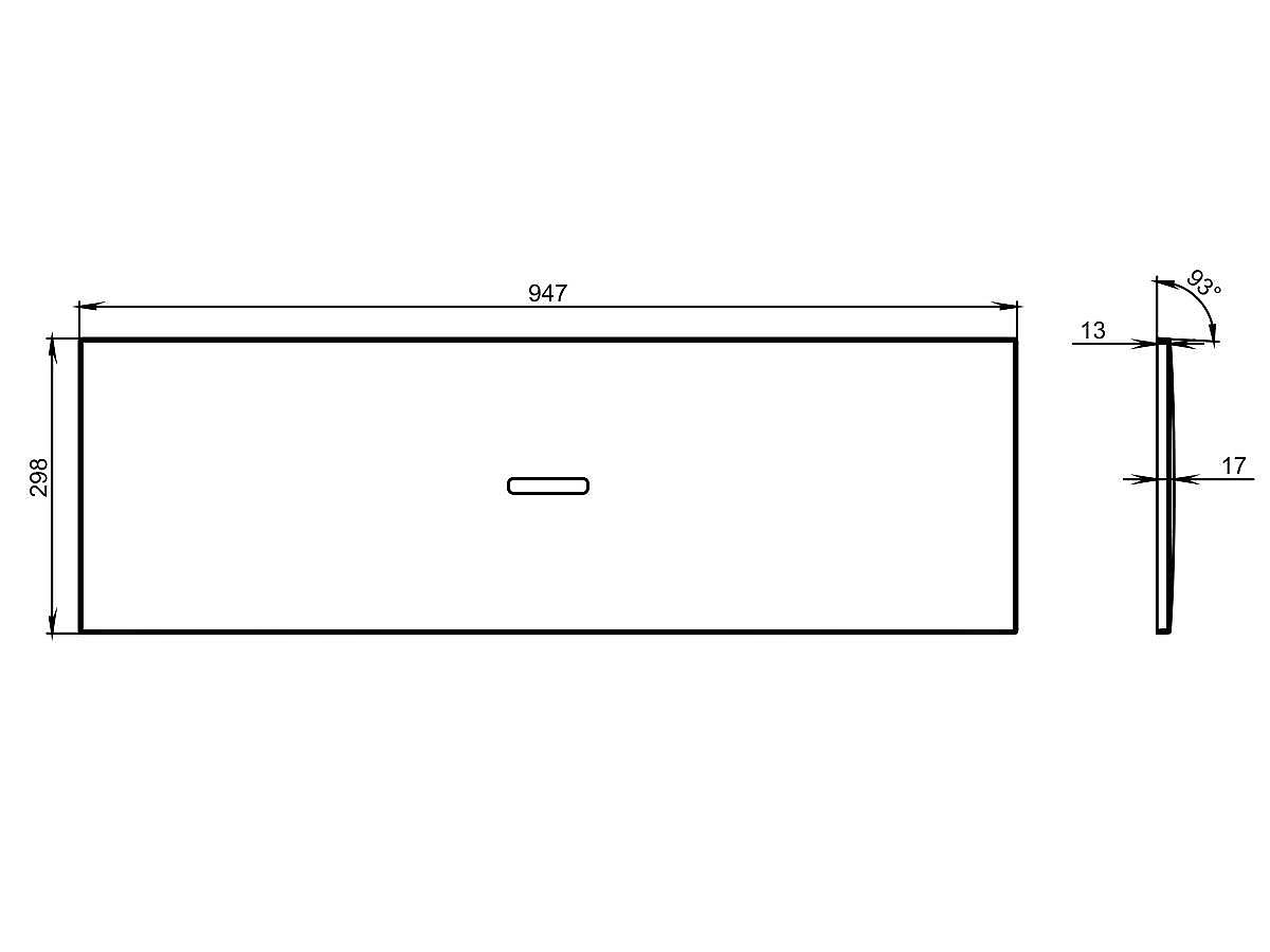 Накладка на злив для умивальника MARES 1000, глянцева