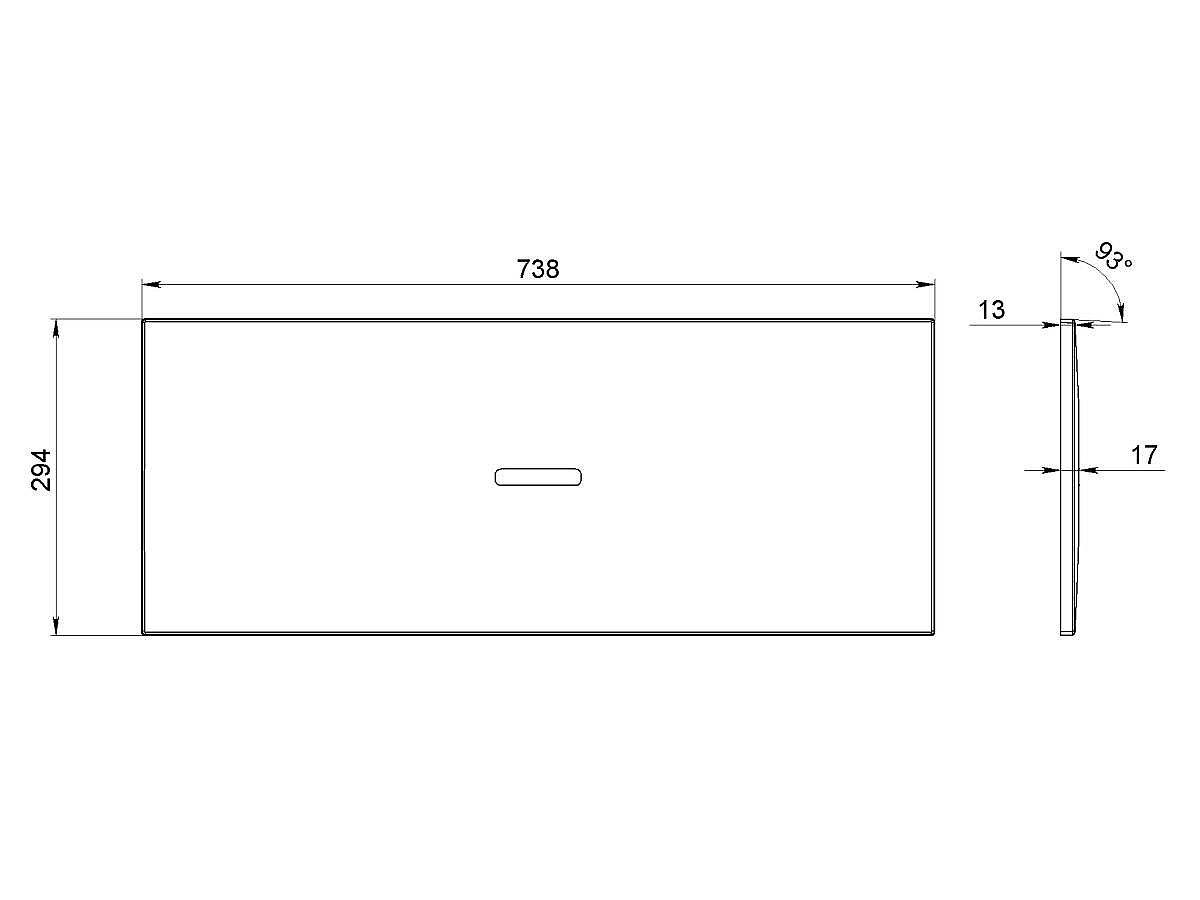 Накладка на слив для умывальника MARES 800, глянцева
