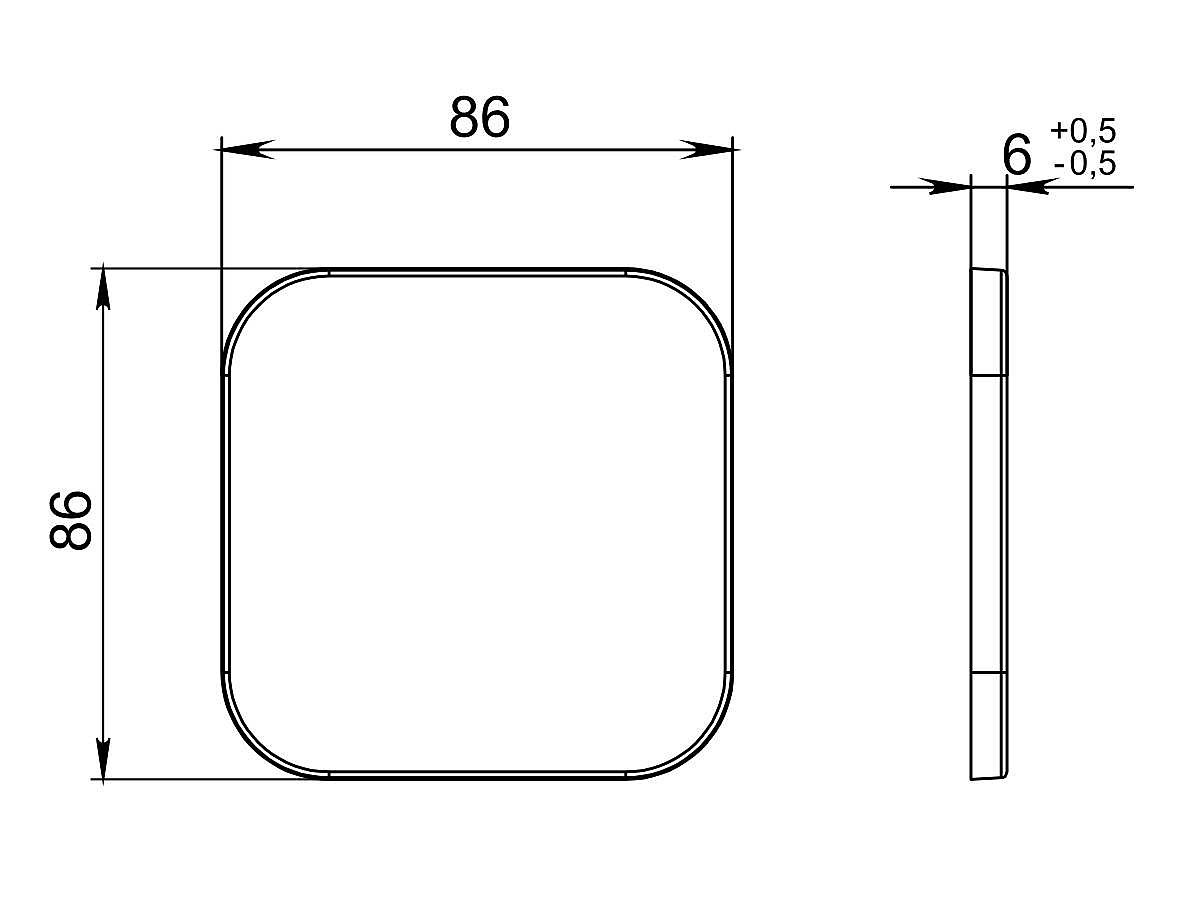 Накладка на слив для умывальника MARRAKESH 380/ 600, матова