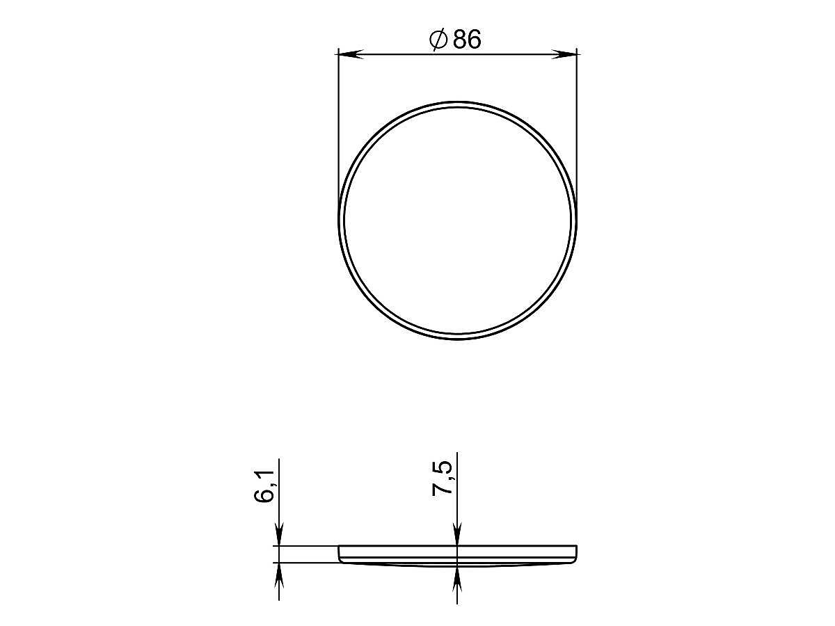 Накладка на слив для умывальника універсальна, матова