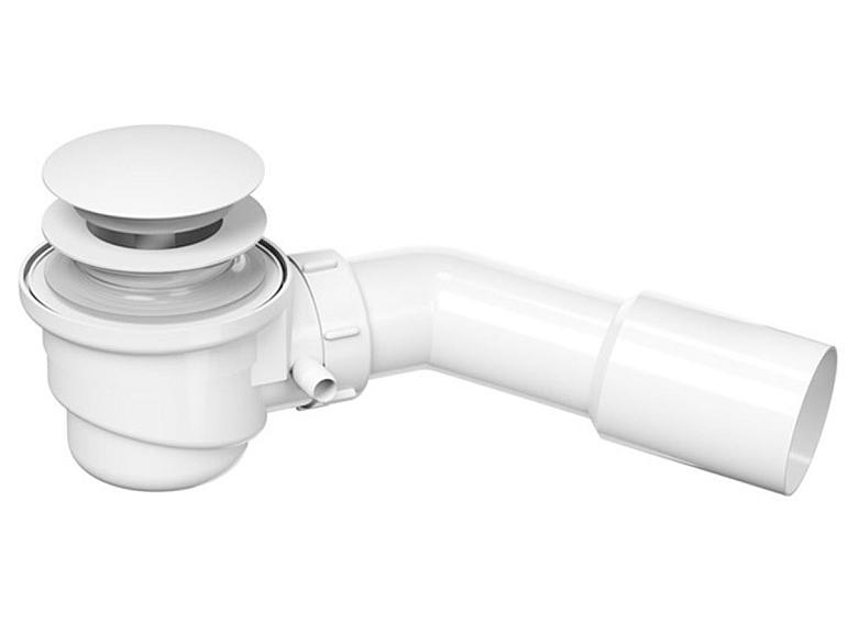 Сифон с переливом сlick-сlack для ванны, белый