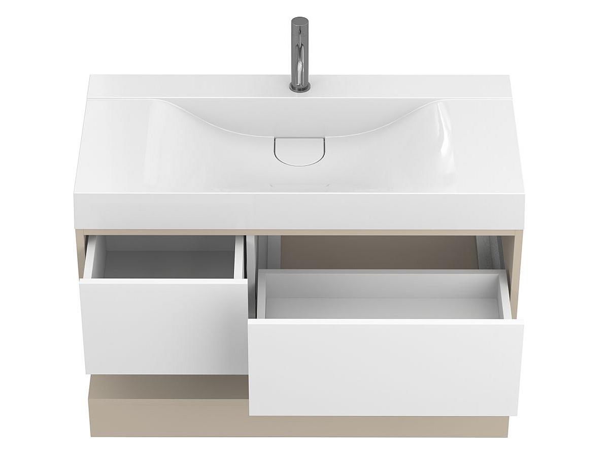 Тумба подвесная DUO Кашемир с умывальником FLY 1000