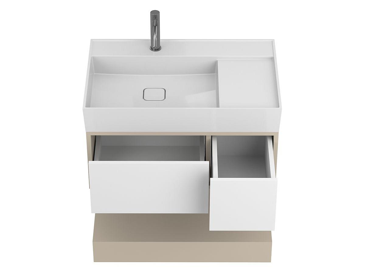 Тумба подвесная DUO Кашемир с умывальником SOUL 800