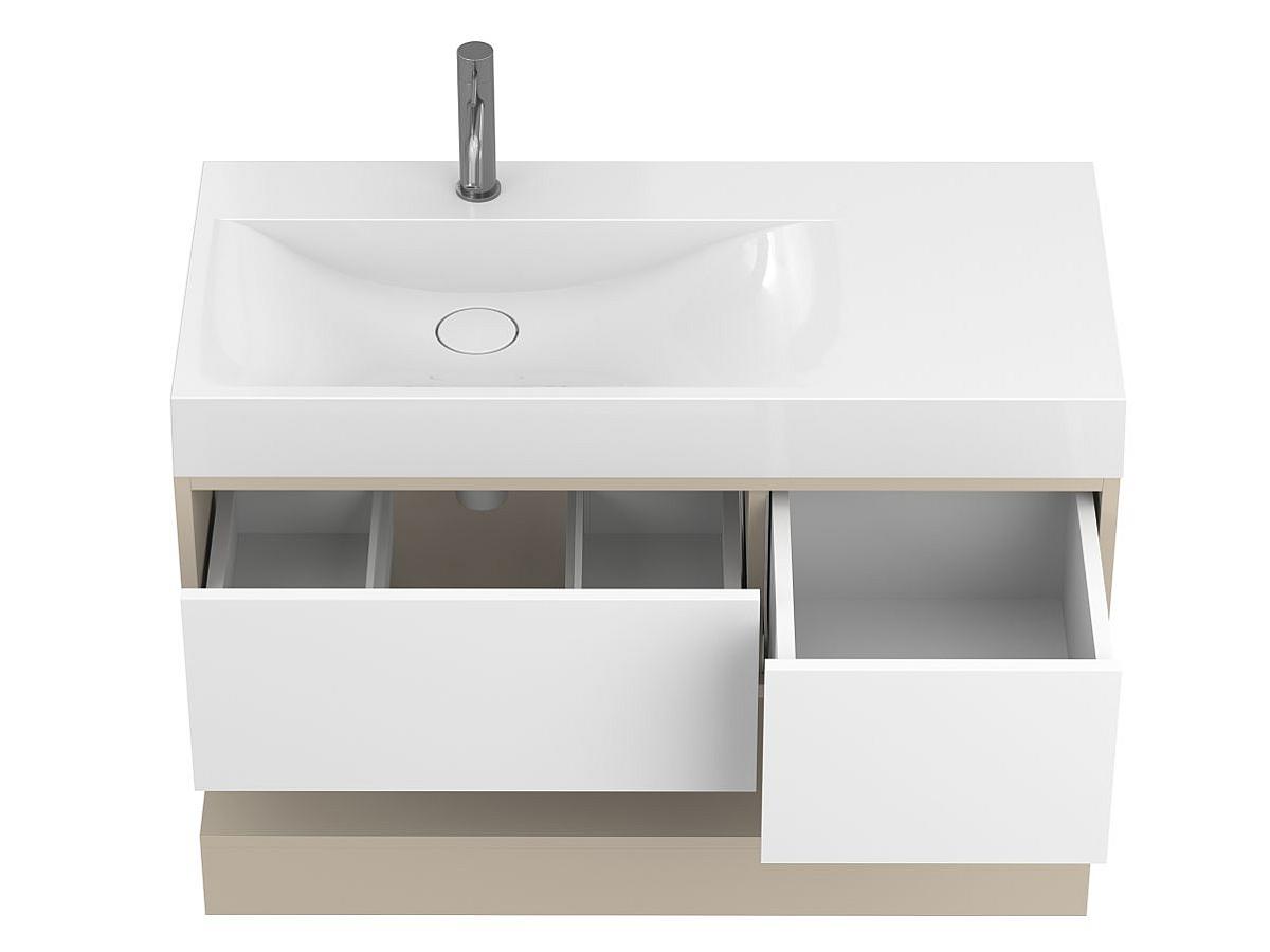 Тумба підвісна DUO Кашемір з умивальником VIOLA 1000 L