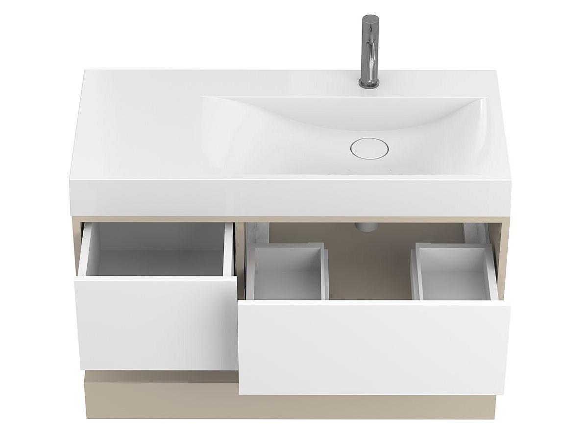 Тумба підвісна DUO Кашемір з умивальником VIOLA 1000 R