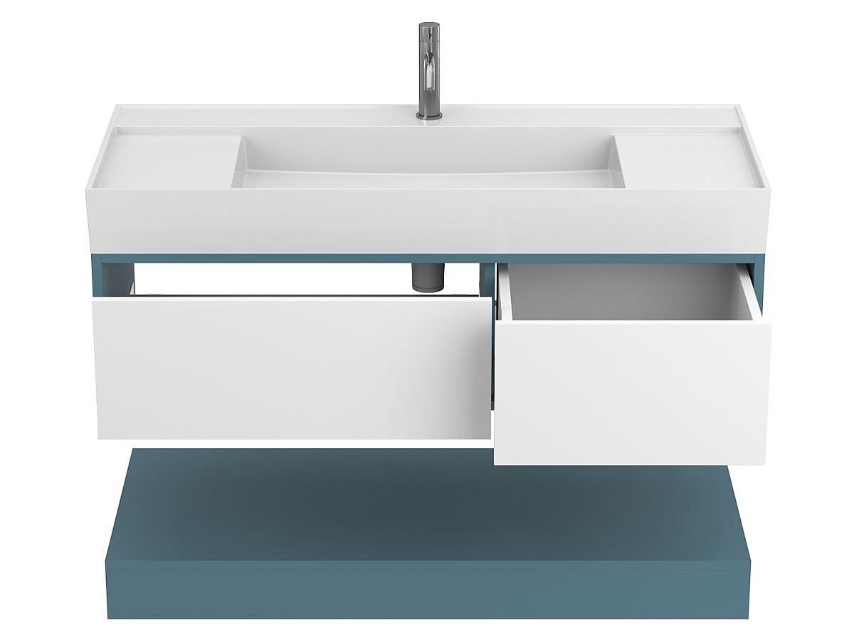 Тумба подвесная DUO Камень зеленый с умывальником SOUL 1200