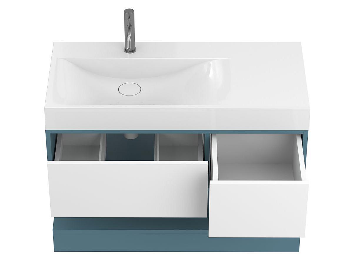 Тумба подвесная DUO Камень зеленый с умывальником VIOLA 1000 L