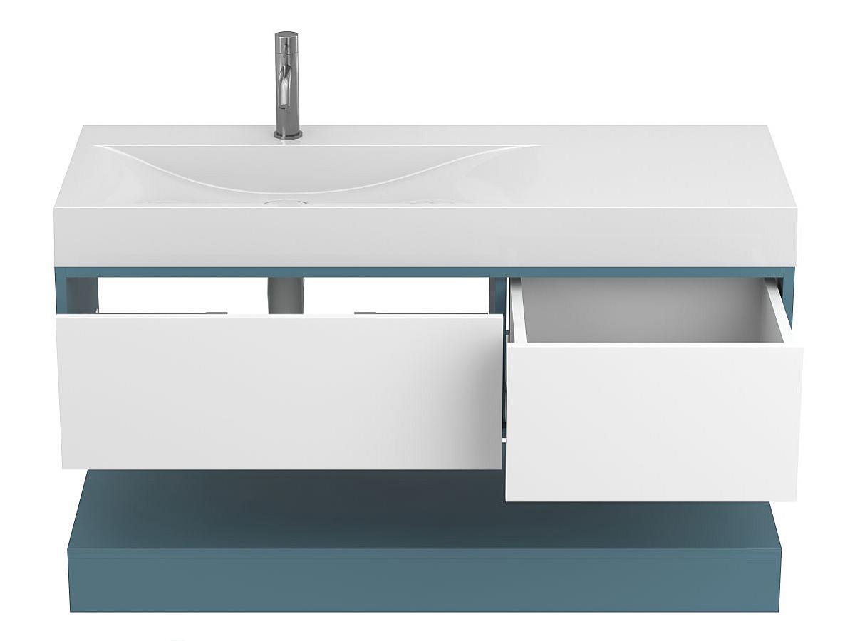 Тумба подвесная DUO Камень зеленый с умывальником VIOLA 1200 L