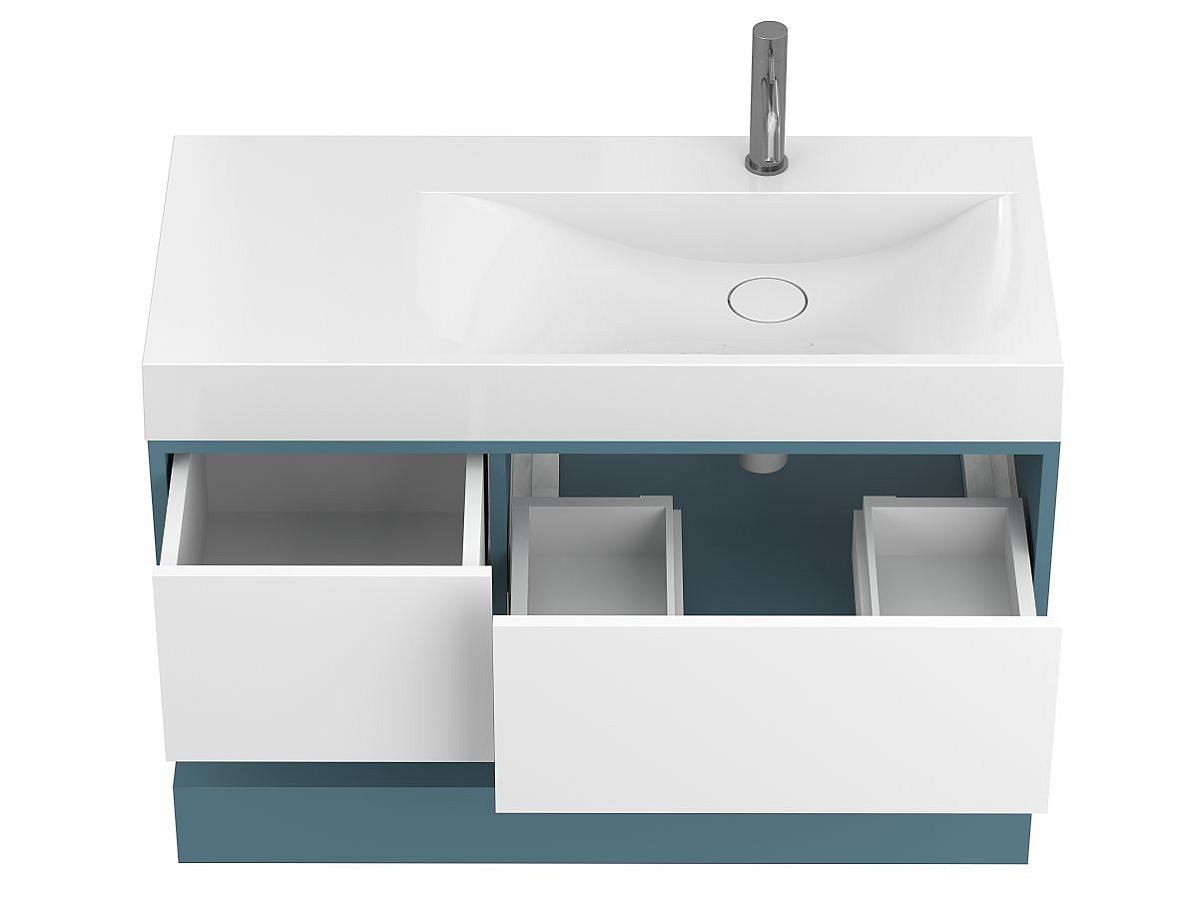 Тумба подвесная DUO Камень зеленый с умывальником VIOLA 1000 R