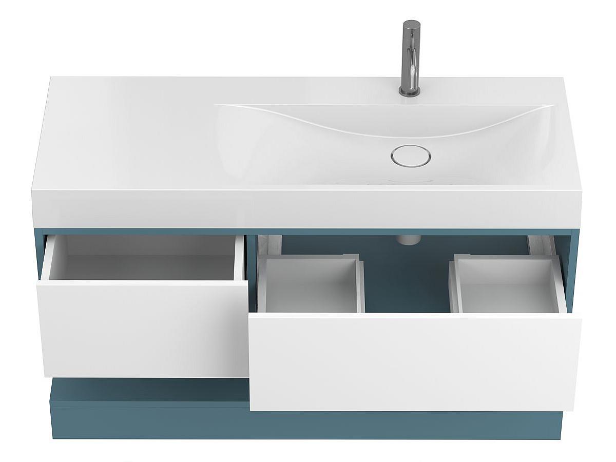 Тумба подвесная DUO Камень зеленый с умывальником VIOLA 1200 R