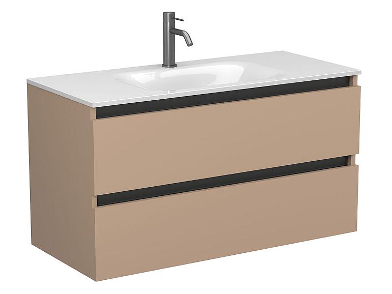 Тумба підвісна NATURA капучіно, з умивальником JESSEL 1000