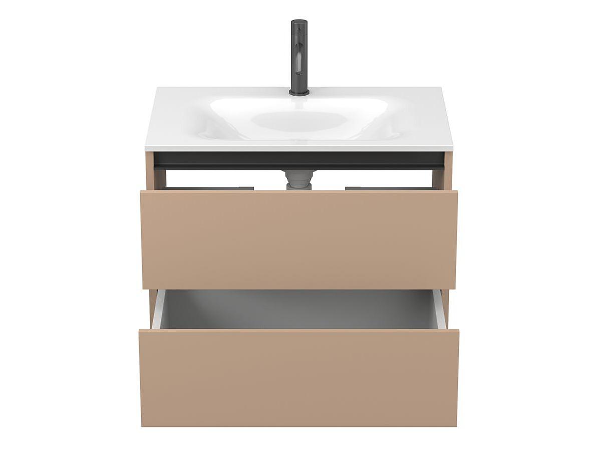 Тумба подвесная NATURA капучино, с умывальником JESSEL 700