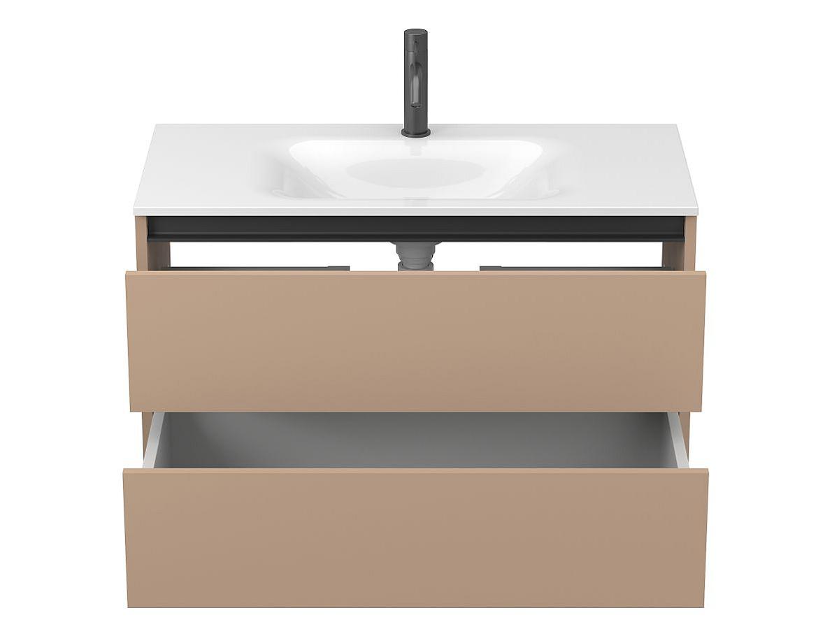 Тумба подвесная NATURA капучино, с умывальником JESSEL 900