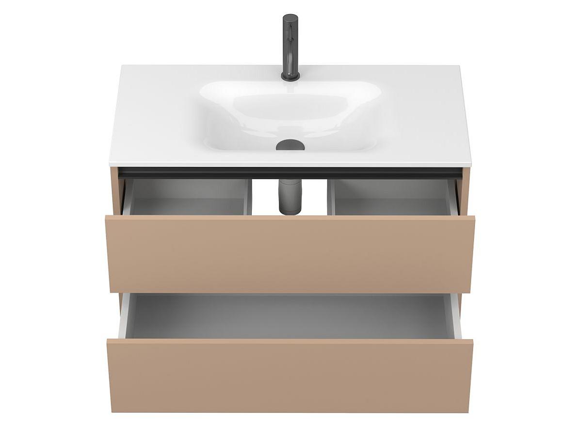 Тумба подвесная NATURA капучино, с умывальником JESSEL 900