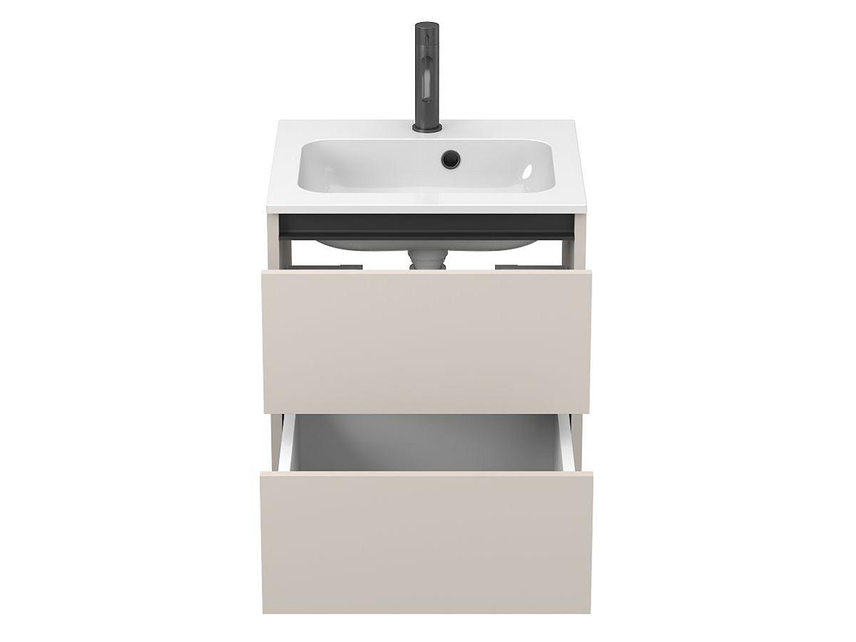 Тумба подвесная NATURA кашемир, ДСП, с умывальником DELLA 500