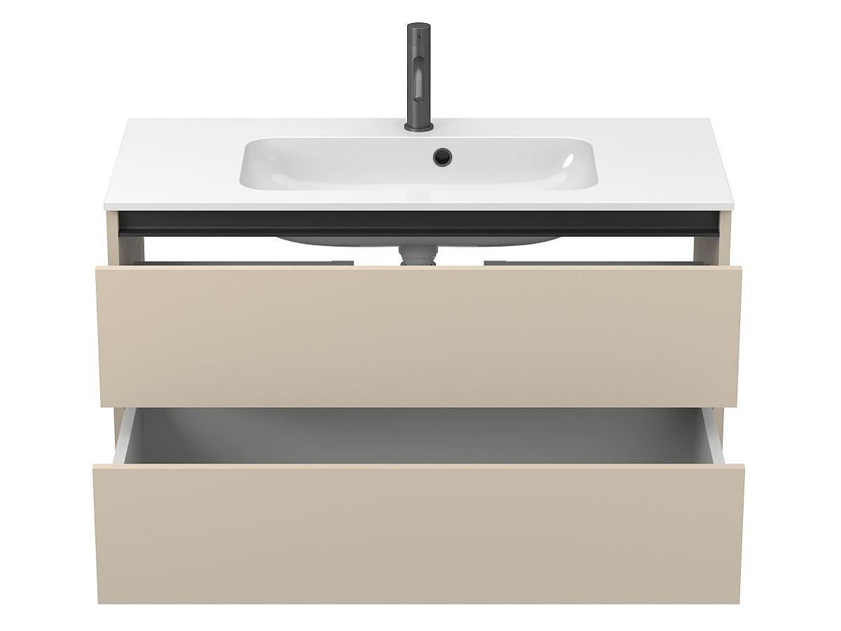 Тумба подвесная NATURA кашемир, МДФ, с умывальником DELLA 1000