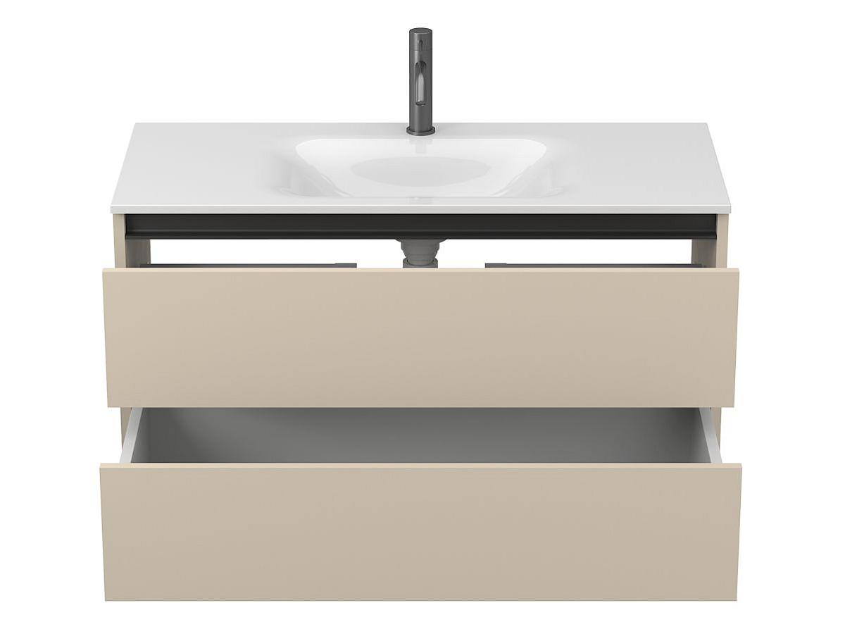 Тумба подвесная NATURA кашемир, МДФ, с умывальником JESSEL 1000