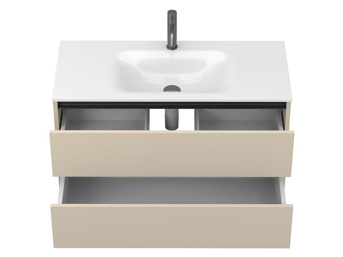 Тумба подвесная NATURA кашемир, МДФ, с умывальником JESSEL 1000