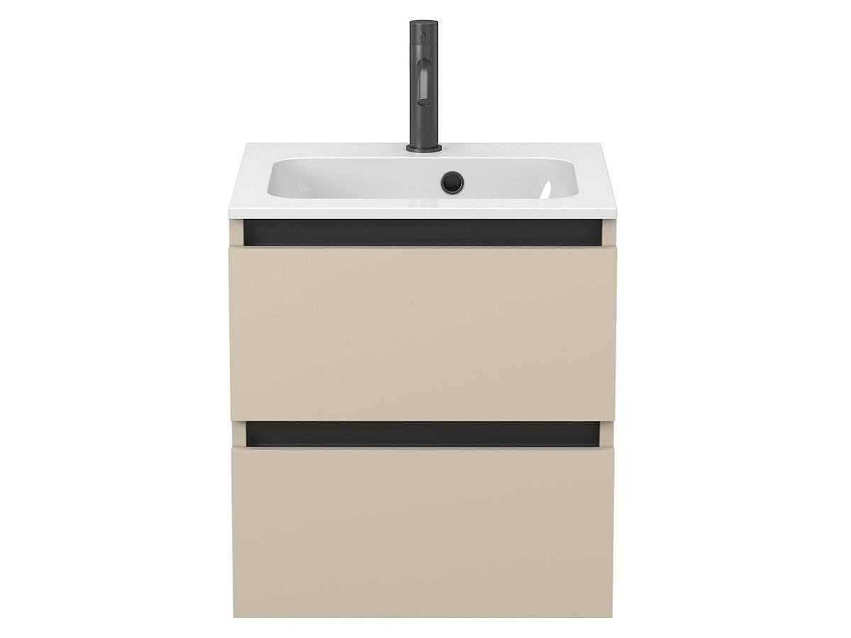 Тумба подвесная NATURA кашемир, МДФ, с умывальником DELLA 500