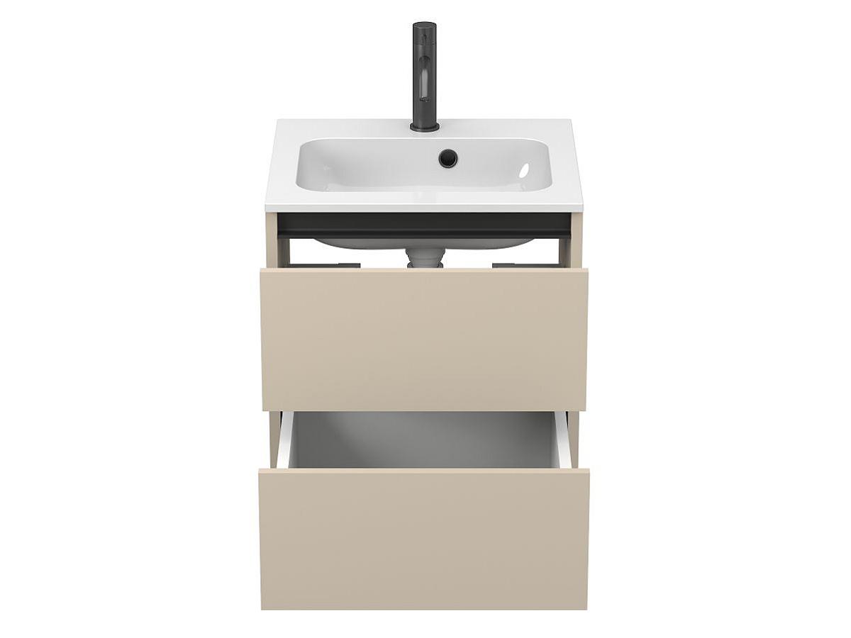 Тумба подвесная NATURA кашемир, МДФ, с умывальником DELLA 500