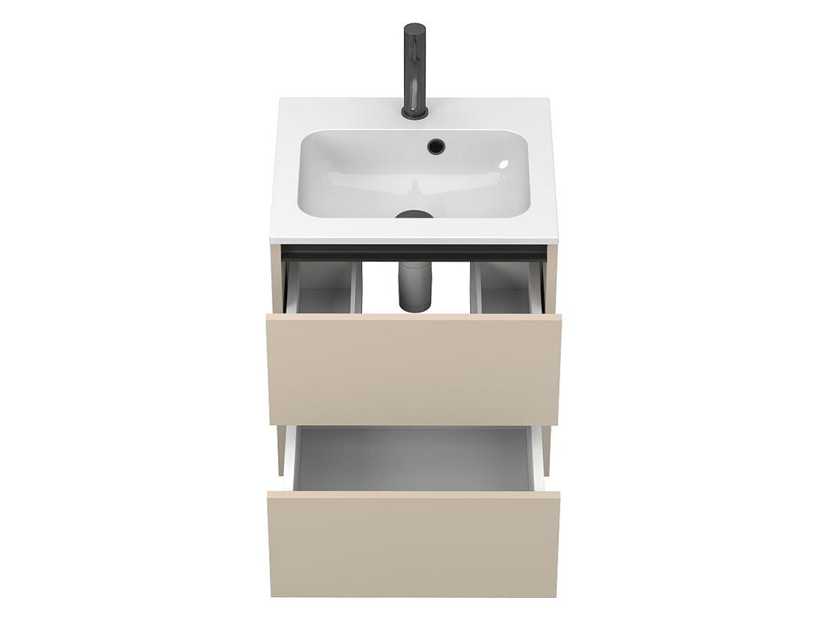 Тумба подвесная NATURA кашемир, МДФ, с умывальником DELLA 500