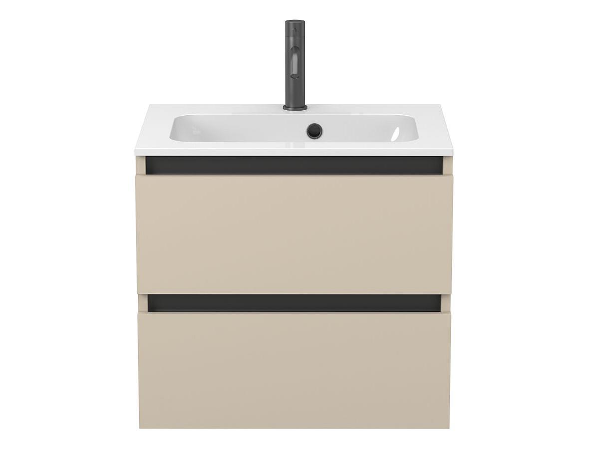 Тумба подвесная NATURA кашемир, МДФ, с умывальником DELLA 600