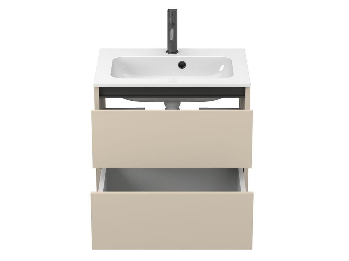 Тумба подвесная NATURA кашемир, МДФ, с умывальником DELLA 600