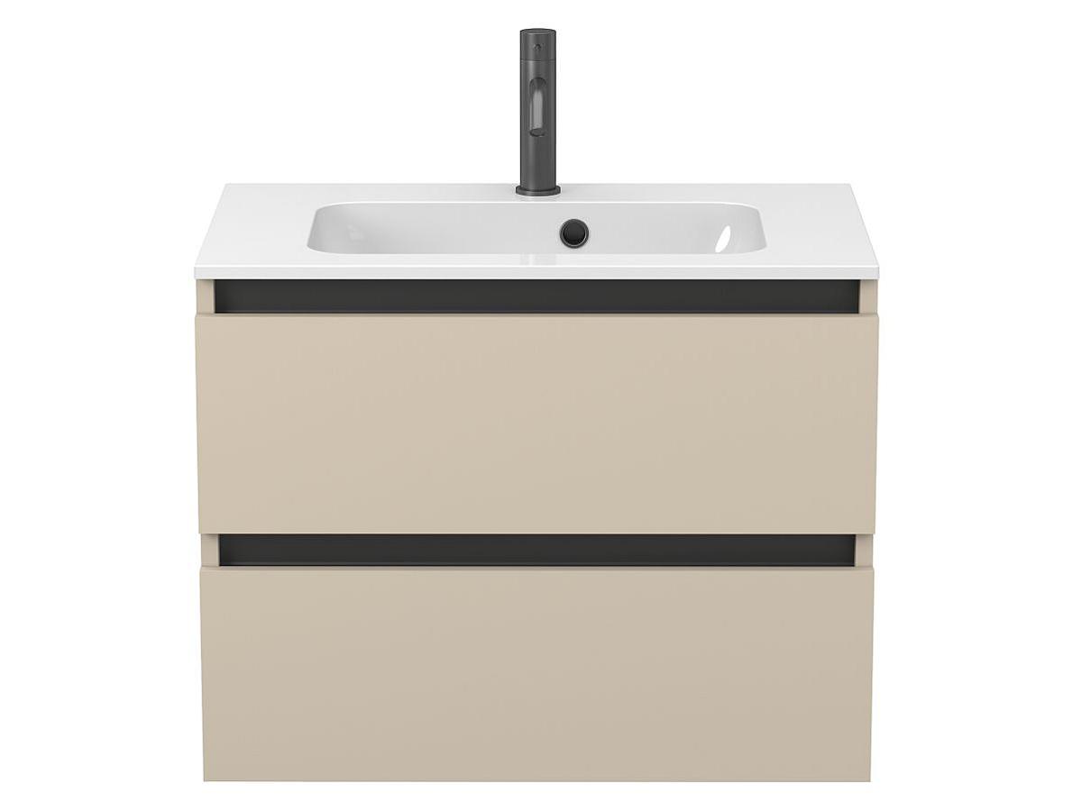 Тумба подвесная NATURA кашемир, МДФ, с умывальником DELLA 700