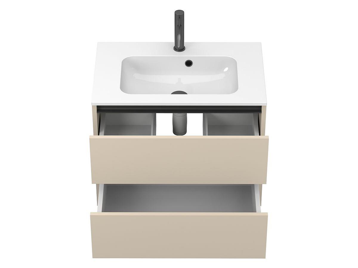 Тумба подвесная NATURA кашемир, МДФ, с умывальником DELLA 700