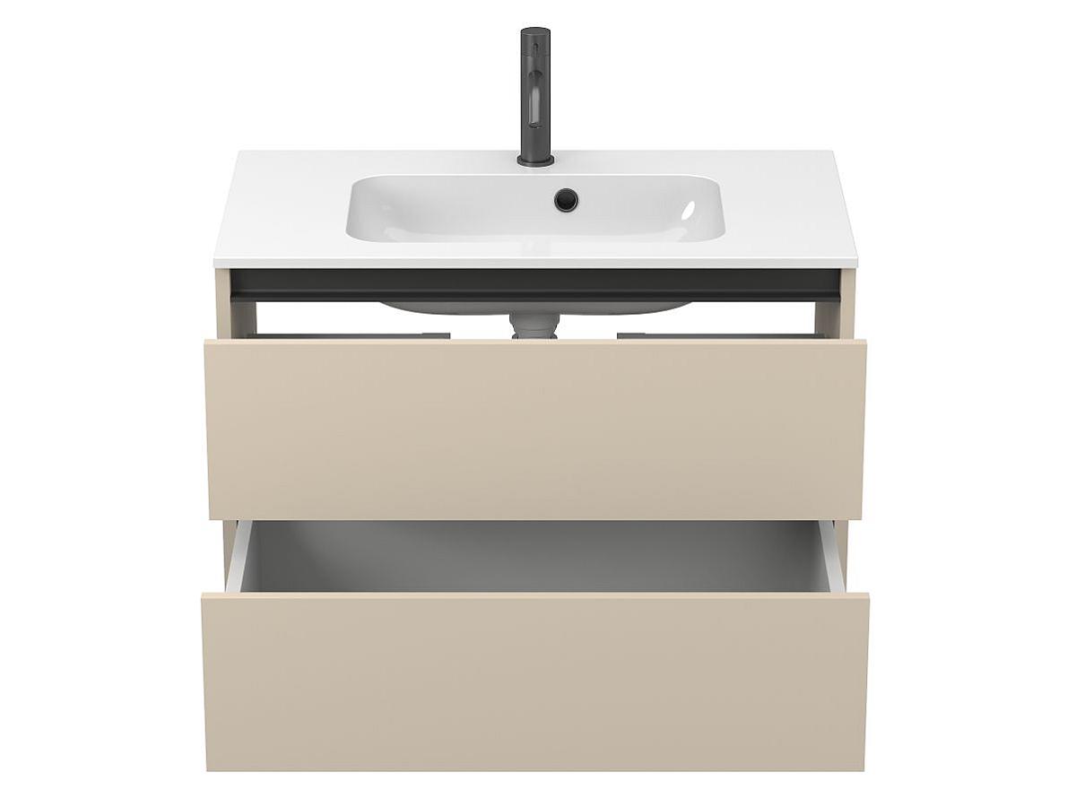 Тумба подвесная NATURA кашемир, МДФ, с умывальником DELLA 800