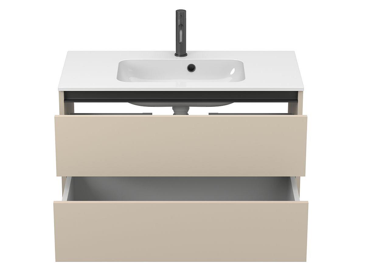 Тумба подвесная NATURA кашемир, МДФ, с умывальником DELLA 900