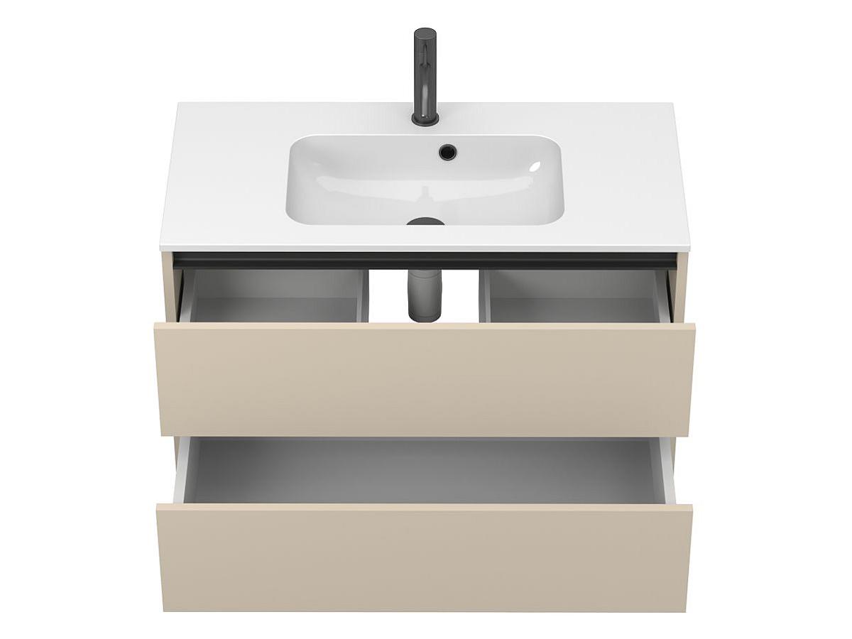 Тумба подвесная NATURA кашемир, МДФ, с умывальником DELLA 900