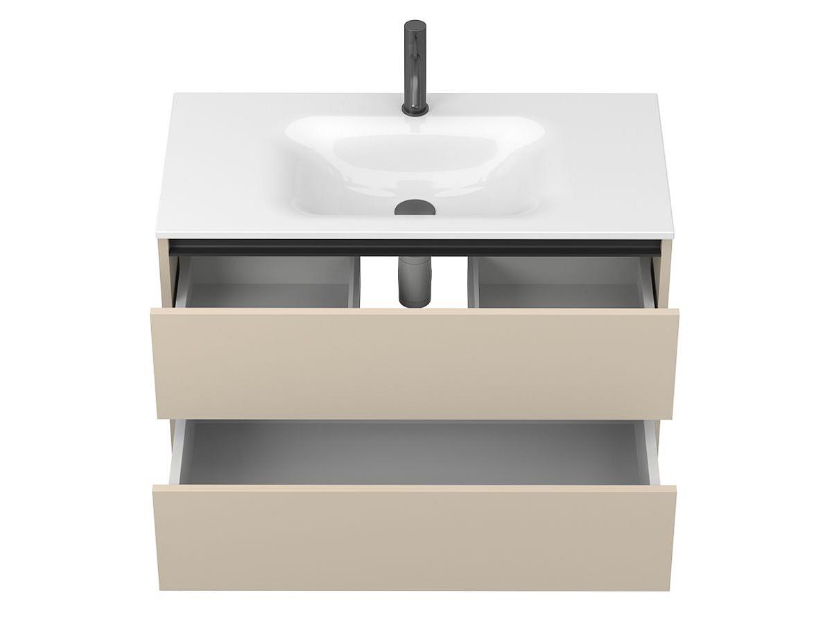 Тумба подвесная NATURA кашемир, МДФ, с умывальником JESSEL 900