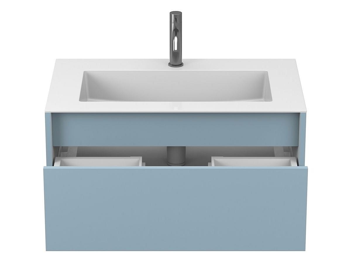 Тумба подвесная UNO голубая с умывальником ERICA 800