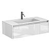 Тумба підвісна UNO біла глянцева з умивальником ERICA 1000