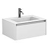 Тумба підвісна UNO біла матова з умивальником ERICA 700