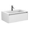 Тумба підвісна UNO біла матова з умивальником ERICA 800