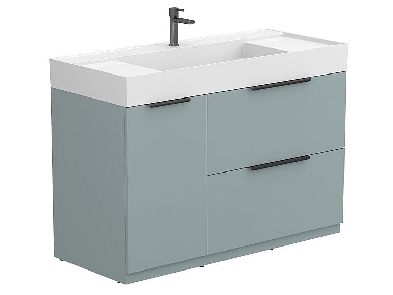 Тумба підлогова ALBA Лагуна з умивальником SOUL 1200