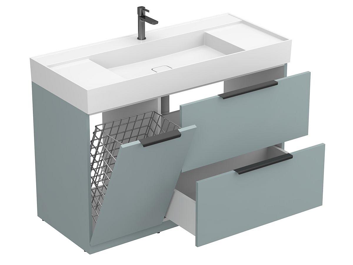 Тумба напольная ALBA Лагуна с умывальником SOUL 1200