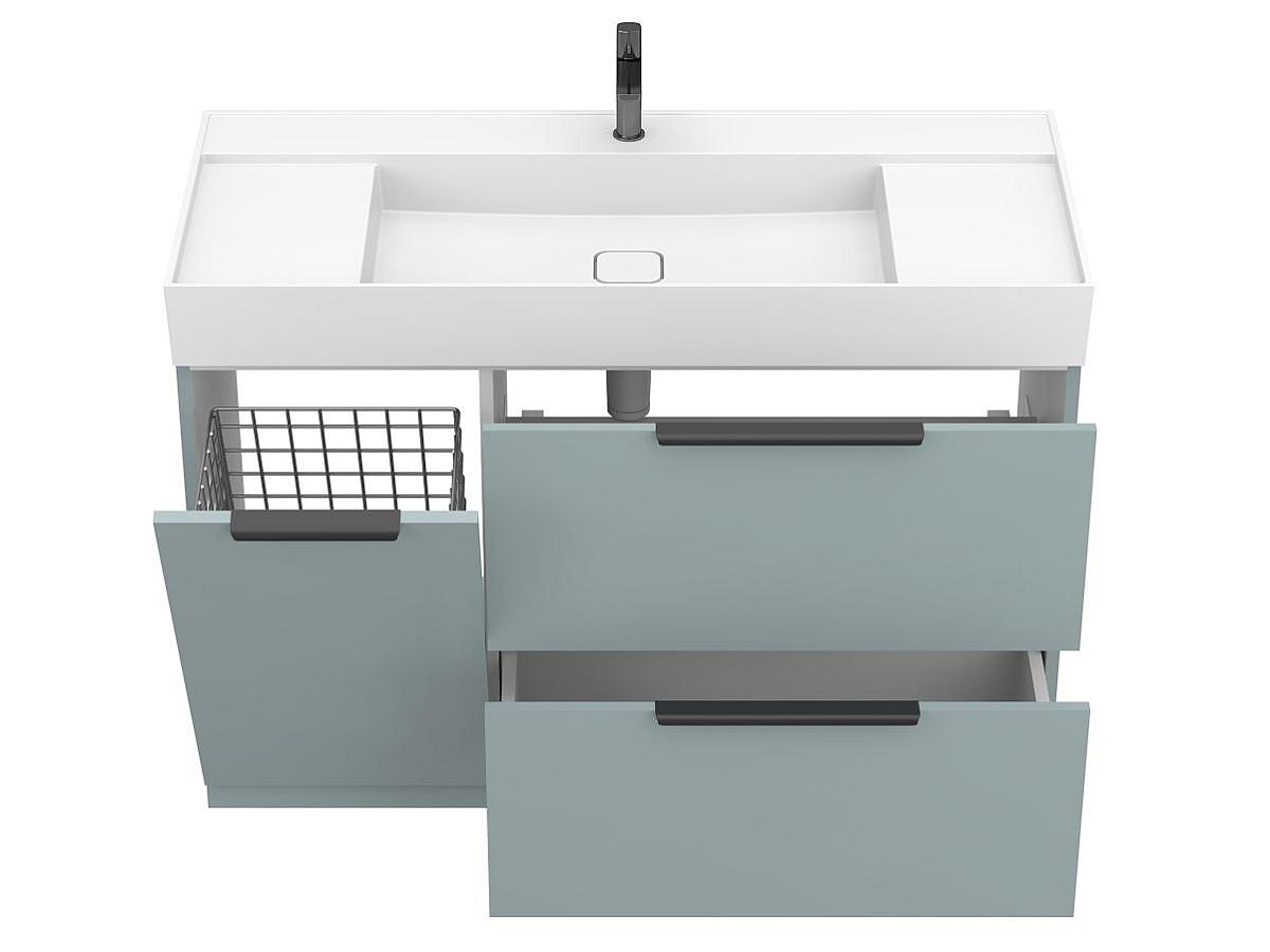 Тумба напольная ALBA Лагуна с умывальником SOUL 1200
