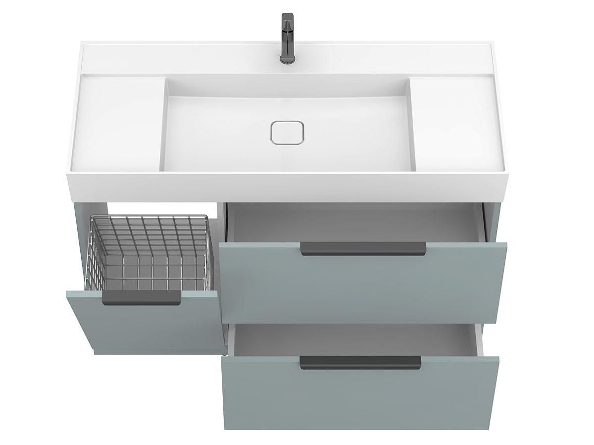 Тумба напольная ALBA Лагуна с умывальником SOUL 1200