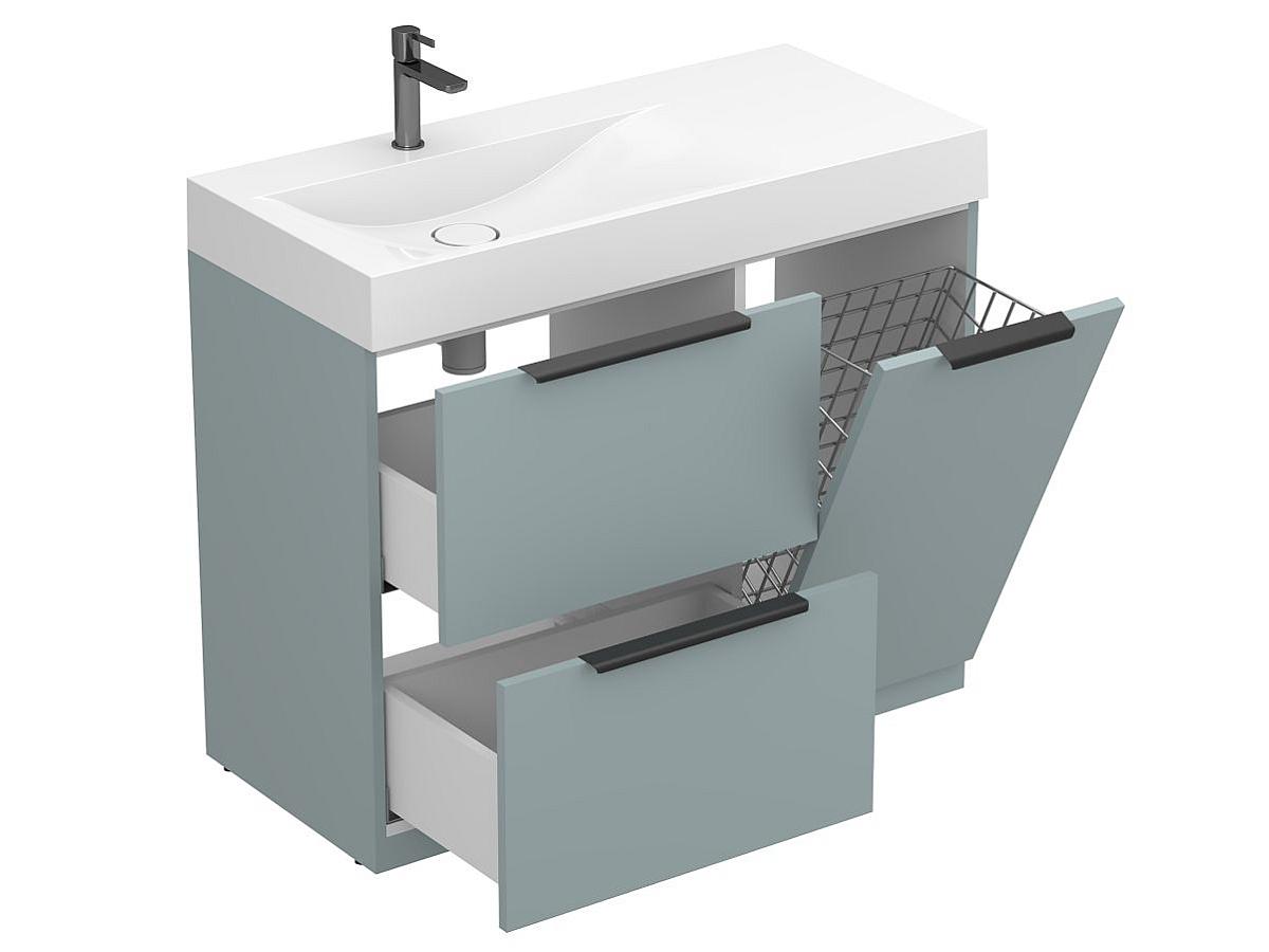 Тумба напольная ALBA Лагуна с умывальником VIOLA 1000 L