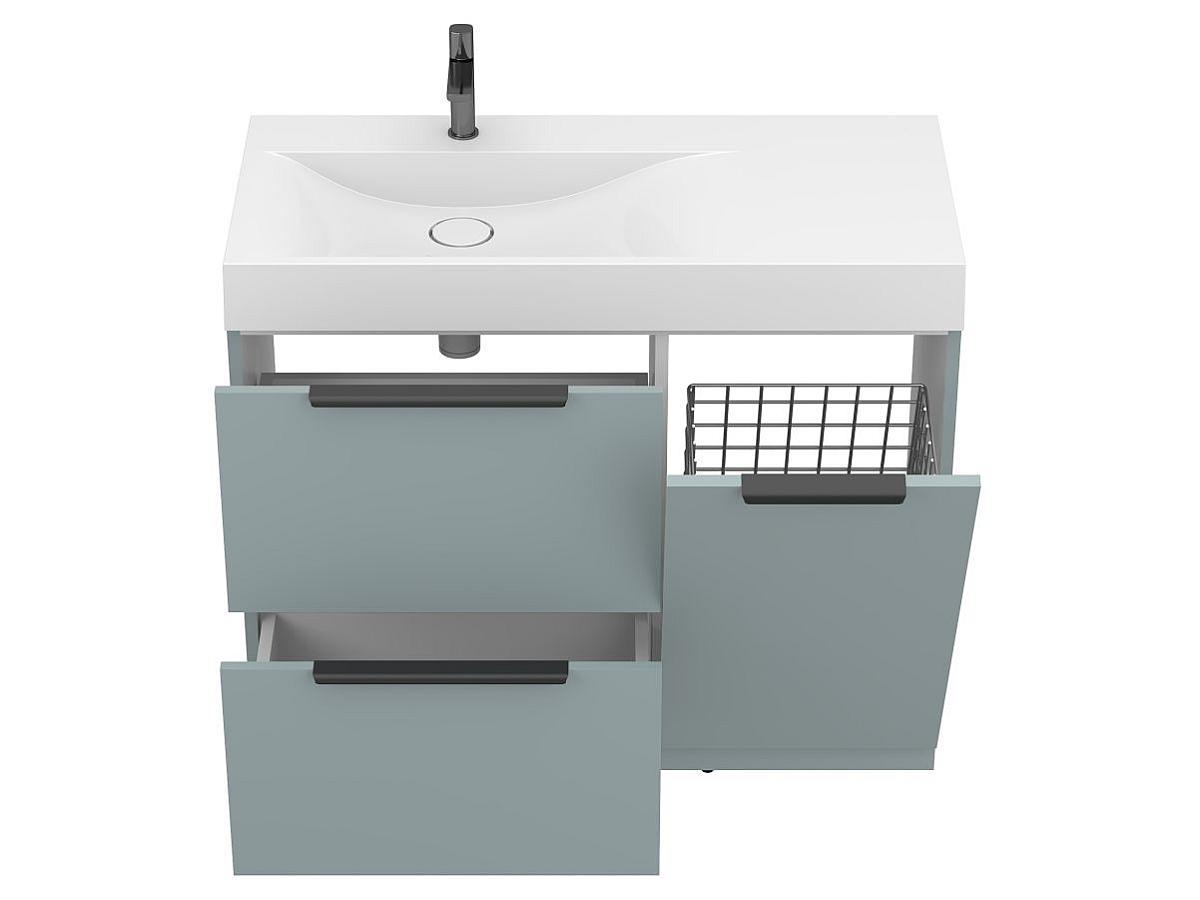 Тумба напольная ALBA Лагуна с умывальником VIOLA 1000 L